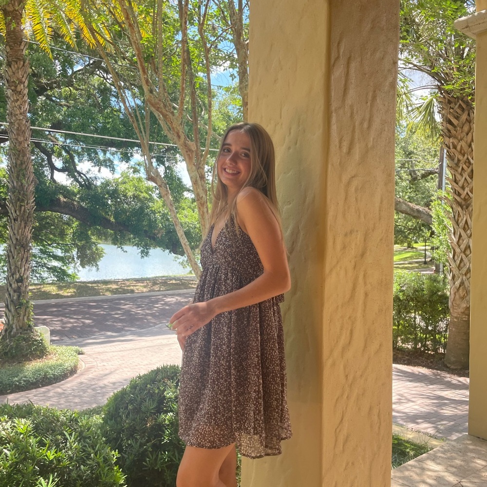 Patterned mini dress